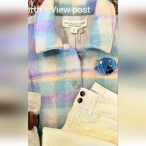 Salt Water Luxe Pastel Fuzzy Jacket